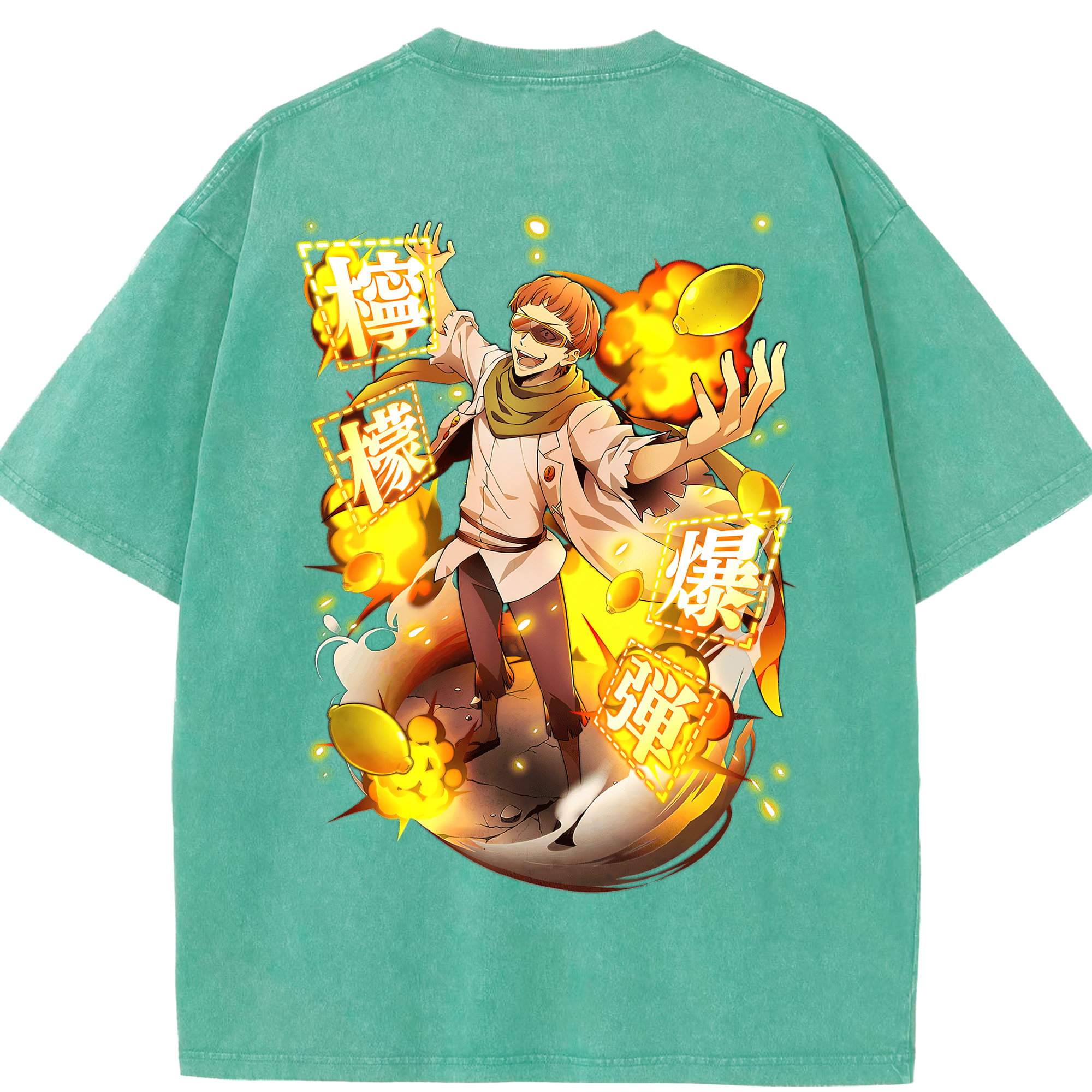 （画像用） 文豪ストレイドッグス Bungo Stray Dogs 綿100% ヴィンテージ風 半袖Tシャツ（背面プリント）